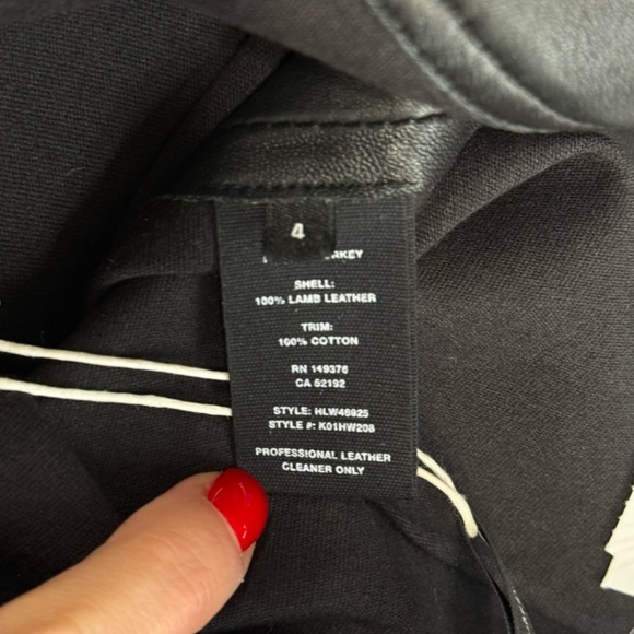 NWT $995 Helmut Lang Black Onyx Leather Skinny Legging Stretch Zip Pants sz 4 - Picture 8 of 16